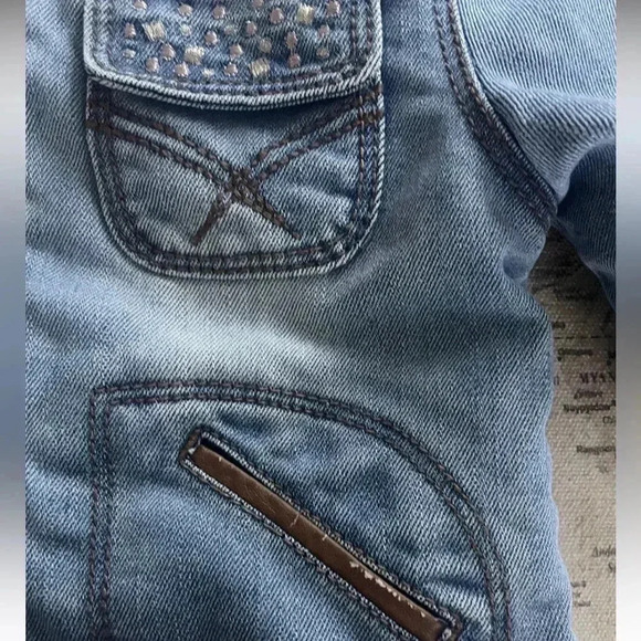 Mayoral Fur Lined Zip Up Denim Jacket 2T - Picture 3 of 5